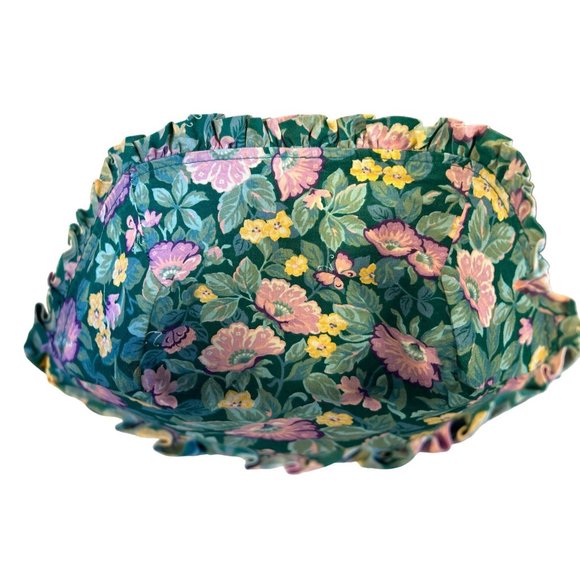 Vintage Longaberger Chore Basket Floral Liner Protector - Picture 9 of 11